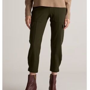 Quince Ultra-Stretch Ponte Tapered Cargo Pants